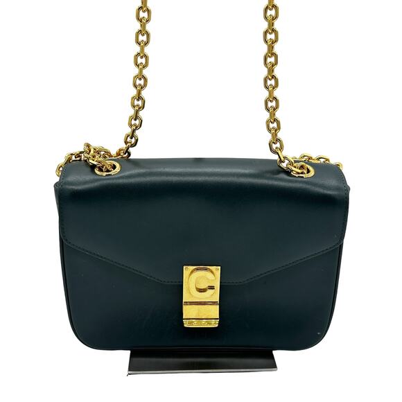 Celine Shiny Calfskin Medium C Bag Hunter Green 2018 collection! Gorgeous! - Picture 4 of 16